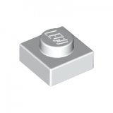 LEGO Plaat 1x1 WIT (100 stuks)