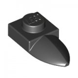 LEGO Plaat 1x1 met Tand ZWART (100 stuks)
