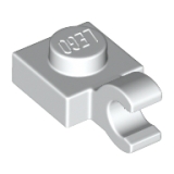 LEGO Plate 1x1 with Open O Clip Horiz.Grip WHITE (100 pcs)