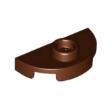 LEGO Plaat 1x2 Half met Nop BRUIN (100 stuks)