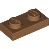 LEGO Plaat 1x2 NOUGAT (100 stuks)