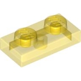 LEGO Plaat 1x2 TRANSPARANT GEEL (100 stuks)