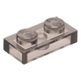 LEGO Plate 1x2 TRANSPARANT BLACK (100 pcs)