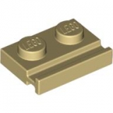 LEGO Plaat 1x2 met Deurrail BEIGE (100 stuks)