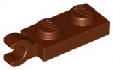 LEGO Plaat 1x2 met Clip Horizontaal BRUIN (100 stuks)