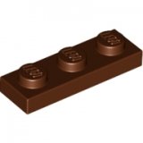 LEGO Plaat 1x3 BRUIN (100 stuks)