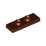 LEGO Plaat 1x3 met 2 Noppen BRUIN (100 stuks)