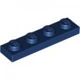LEGO Plaat 1x4 DONKERBLAUW (100 stuks)