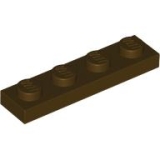 LEGO Plaat 1x4 DONKERBRUIN (100 stuks)
