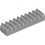 LEGO Plate 1x4 with GEAR Rack LIGHT GRAY (10 pcs)