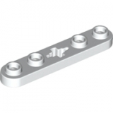 LEGO Plaat 1x5 Afgerond 4 Noppen WIT (100 stuks)