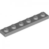 LEGO Plaat 1x6 LICHTGRIJS (100 stuks)