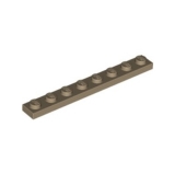 LEGO Plaat 1x8 DONKERBEIGE (100 stuks)