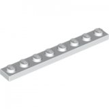 LEGO Plaat 1x8 WIT (100 stuks)