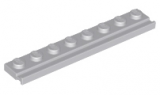 LEGO Plaat 1x8 met Deurrail LICHTGRIJS (100 stuks)