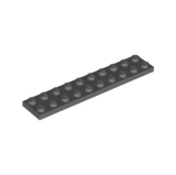 LEGO Plaat 2x10 DONKERGRIJS (100 stuks)