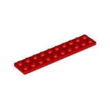 LEGO Plaat 2x10 ROOD (100 stuks)