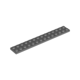 LEGO Plaat 2x14 DONKERGRIJS (100 stuks)
