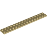 LEGO Plaat 2x16 BEIGE (100 stuks)