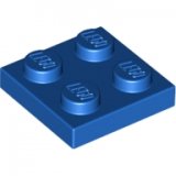 LEGO Plaat 2x2 BLAUW (100 stuks)