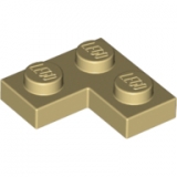LEGO Plaat 2x2 Hoek BEIGE (100 stuks)