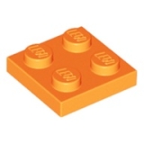 LEGO Plaat 2x2 ORANJE (100 stuks)