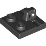 LEGO Plaat 2x2 Scharnier Vingervergrendeling Boven ZWART (100 st
