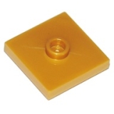 LEGO Plaat 2x2 met Nop GOUDKLEURIG (100 stuks)