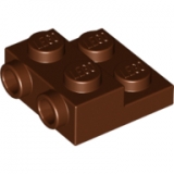 LEGO Plaat 2x2 met Zij-noppen BRUIN (100 stuks)