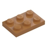 LEGO Plaat 2x3 NOUGAT (100 stuks)
