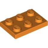 LEGO Plaat 2x3 ORANJE (100 stuks)