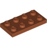 LEGO Plate 2x4 DARK ORANGE (100 pcs)