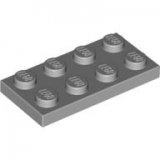 LEGO Plaat 2x4 LICHTGRIJS (100 stuks)