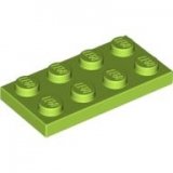 LEGO Plaat 2x4 LIMEGROEN (100 stuks)