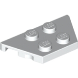 LEGO Plaat 2x4 Wedge WIT (100 stuks)