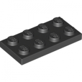LEGO Plaat 2x4 ZWART (100 stuks)