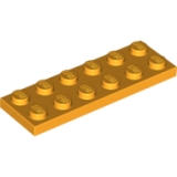 LEGO Plaat 2x6 OKERGEEL (100 stuks)