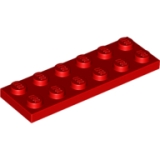 LEGO Plaat 2x6 ROOD (100 stuks)