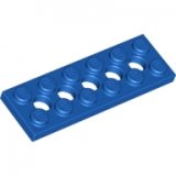 LEGO Plaat 2x6 met Gaten BLAUW (100 stuks)