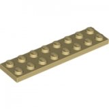 LEGO Plaat 2x8 BEIGE (100 stuks)