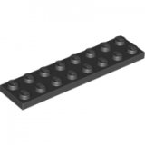 LEGO Plate 2x8 BLACK (100 pcs)
