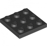 LEGO Plaat 3x3 ZWART (100 stuks)