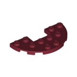 LEGO Plaat 3x6 Halfrond DONKERROOD (100 stuks)