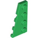 LEGO Plaat 4x2 Wedge Links GROEN (100 stuks)