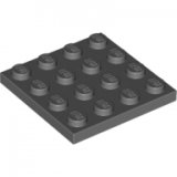 LEGO Plate 4x4 DARK GRAY (100 pcs)