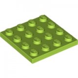 LEGO Plate 4x4 LIME (100 pcs)