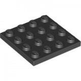 LEGO Plaat 4x4 ZWART (100 stuks)