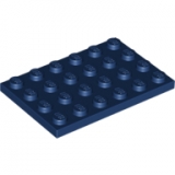 LEGO Plaat 4x6 DONKERBLAUW (100 stuks)