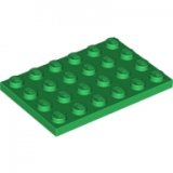 LEGO Plaat 4x6 GROEN (100 stuks)