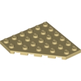 LEGO Plaat 6x6 Hoek Wedge BEIGE (100 stuks)